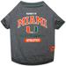 NCAA ACC T-Shirt for Dogs, Medium, Miami, Multi-Color