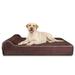 Orthopedic Memory Foam Dog Bed With Pillow, 50" L X 34" W X 7" H, Brown, X-Large