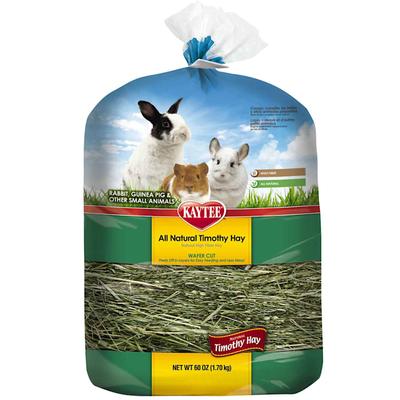 Kaytee All Natural Timothy Wafer-Cut Hay for Rabbits & Small Animals, 60 oz