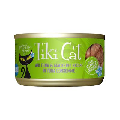 Tiki Cat Papeekeo Luau Ahi Tuna Mackerel Wet Cat Food, 2.8 oz., Case of 12