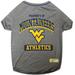 NCAA BIG 12 T-Shirt for Dogs, Large, West Virginia, Gray