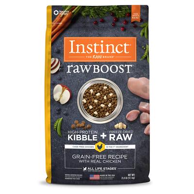 Instinct Raw Boost Grain Free Recipe with Real Chicken Natural Dry Dog Food, 21 lbs.