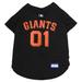 MLB National League West Jersey for Dogs, X-Small, San Francisco Giants, Black