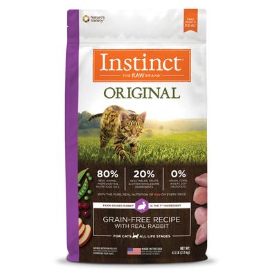 Instinct Original Grain Free Recipe with Real Rabbit Natural Dry Cat Food, 4.5 lbs.
