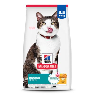 Hill's Science Diet Senior 11+ Indoor Chicken Recipe Dry Cat Food, 3.5 lbs.