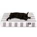 Gray Vertical Stripe Shredded Memory Foam Rectangle Dog Bed, 36" L x 29" W, Medium