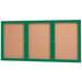 AARCO Illuminated Enclosed Wall Mounted Bulletin Board Cork/Metal in Green/White | 36 H x 72 W x 4 D in | Wayfair DCC3672-3RIG