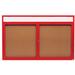 AARCO Enclosed Wall Mounted Bulletin Board Cork/Metal in Red | 48 H x 60 W x 2 D in | Wayfair DCC4860RHR