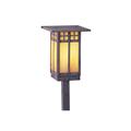 Arroyo Craftsman Glasgow 1-Light Pathway Light Metal in Gray/White/Yellow | 11 H x 6 W x 6 D in | Wayfair GSP-6GWC-S