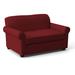 Edgecombe Furniture Finn 59" Rolled Arm Sofa Bed Loveseat w/ Reversible Cushions Polyester in Red | 34 H x 59 W x 37 D in | Wayfair 94309PDORCHE02