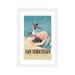 East Urban Home San Sebastian - Advertisement Print Paper in Blue | 24 H x 16 W x 1 D in | Wayfair ESRB6950 34656563