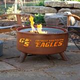 Patina Products Collegiate Series 16" H x 30" W Steel Outdoor Fire Pit w/ Lid Steel in Gray | 16 H x 30 W x 30 D in | Wayfair F447