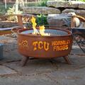 Patina Products Collegiate Series 16" H x 30" W Steel Outdoor Fire Pit w/ Lid Steel in Gray | 16 H x 30 W x 30 D in | Wayfair F428