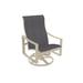 Tropitone Kenzo Swivel Patio Dining Armchair Sling in Brown | 41.5 H x 28.5 W x 29 D in | Wayfair 381525NT_SNR_Rincon