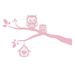 The Decal Guru Owls on a Branch Wall Decal Vinyl in Pink | 39 H x 65 W in | Wayfair 1944-WALL-02-08