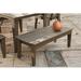 Uwharrie Outdoor Chair Hourglass Picnic Bench Wood/Natural Hardwoods in Gray/Black | 17 H x 45 W x 19.5 D in | Wayfair H097-081