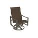 Tropitone Kenzo Swivel Patio Dining Armchair Sling in Brown | 41.5 H x 28.5 W x 29 D in | Wayfair 381525NT_MOC_Mia II