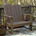 Uwharrie Outdoor Chair Carolina Preserves Garden Bench Wood/Natural Hardwoods in Blue | 42 H x 46.5 W x 39 D in | Wayfair C051-028W