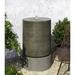 Campania International Lg Ribbed Glass Fiber Reinforced Concrete (GFRC) Cylinder Fountain | 33.5 H x 19.5 W x 19.5 D in | Wayfair GFRCFT-1107-BR