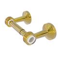Allied Brass Pacific Beach Two Post Dotted Accents Wall Mount Toilet Paper Holder Metal in Yellow | 3.98 H x 7.7 W x 2.2 D in | Wayfair PB-24D-PB