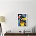 East Urban Home 'Deco Coffee' Graphic Art Print on Canvas Metal in Black/Blue/Yellow | 32 H x 24 W x 1.5 D in | Wayfair