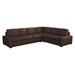 Brown Sectional - 17 Stories Alburga Genuine Leather Corner Sectional Genuine Leather | 37 H x 122 W x 43 D in | Wayfair