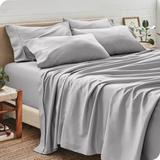 Bare Home Sheet Set w/ Bonus Pillowcase Set Microfiber/Polyester in Light Gray | Twin XL | Wayfair 643665955362
