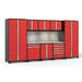 NewAge Products Pro Series 9 Piece Cabinet Set Steel in Red | 85.25 H x 160.75 W x 24 D in | Wayfair 58696
