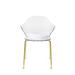Calligaris Saint Tropez Stackable Chair w/ Shell & Metal Base Plastic/Acrylic/Metal in Pink/Gray | 31.5 H x 22.5 W x 20.5 D in | Wayfair