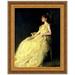 Vault W Artwork A Lady in Yellow 1888' Framed Oil Painting Print on Canvas Canvas, Resin in Black/Yellow | 18.5 H x 16.5 W x 2 D in | Wayfair