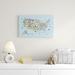 Harriet Bee 'Animal Map of United States for Children & Blue' Canvas Art Canvas in White | 30 H x 47 W in | Wayfair