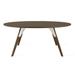Tronk Design Clarke Coffee Table Wood/Metal in Gray/White/Brown | 18 H x 46 W x 46 D in | Wayfair CLK_COF_WAL_LG_CIR_WH