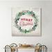 The Holiday Aisle® 'Merry Christmas Wreath' Textual Art Canvas/Metal | 40 H x 40 W x 1.5 D in | Wayfair 531F369318784209A42E439807531FB8