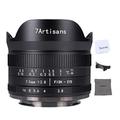 7artisans 7.5mm f2.8 APS-C Manual Fisheye Lens for Fujifilm Cameras with Protective Lens Cap - Black