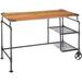 Williston Forge Bobbitt Writing Desk Wood/Metal in Black/Brown | 30.125 H x 47.3 W x 23.6 D in | Wayfair 38EDC2A7A25E4B33B6A8CA2CC5D9D15C