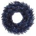 Vickerman 431290 - 36" Navy Blu Fir Wreath DL LED100BL 320T (K160737LED) Blue Colored Christmas Wreath