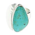 'Taxco Moon' - Unique Taxco Silver Cocktail Natural Turquoise Ring