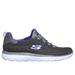 Skechers Women's Summits - Quick Getaway Sneaker | Size 6.0 Wide | Charcoal/Purple | Textile/Synthetic | Machine Washable