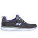 Skechers Women's Summits - Quick Getaway Sneaker | Size 7.5 Wide | Charcoal/Purple | Textile/Synthetic | Machine Washable