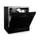 Klarstein Amazonia Table Top Dishwasher - Compact Countertop Dishwasher, Mini Dish Washer with Aquastop, Low Operating Noise at 49 dB, 8 Place Settings, Type: Amazonia 8 Neo, Black