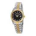 Matthey-Tissot Rolly III Black Dial Ladies Watch D810BN, Silver-tone, Modern