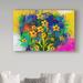 Ebern Designs 'Color Explosion 9' Oil Painting Print on Wrapped Canvas in Yellow | 12 H x 19 W x 2 D in | Wayfair 4973B025DA2944908D3E061F5F626812