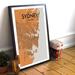 Wrought Studio™ 'Sydney City Map' Graphic Art Print Poster in Orange Paper in Green/Orange | 17 H x 11 W x 0.05 D in | Wayfair