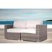 Beachcrest Home™ Arreola Fully Assembled 66" Wide Outdoor Wicker Loveseat w/ Cushions Olefin Fabric Included in Gray/Brown | Wayfair