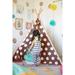 Harriet Bee Daliah Children's Triangular Play Tent w/ Carrying Bag Cotton in Brown | 57 H x 53 W x 53 D in | Wayfair