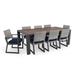 Lark Manor™ Antxon Rectangular 8 - Person 90" Long Outdoor Dining Set w/ Cushions Metal in Gray | Wayfair 44EB1D1CC5CC4923936C17680E9661FB