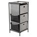 Rebrilliant Aarav 3 Drawer Storage Chest Metal/Fabric in Black/Gray | 30.12 H x 13.78 W x 13.39 D in | Wayfair 2AC12E53E4D04DD89A05789C66EAF379