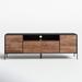 AllModern Samia Solid Wood TV Stand for TVs up to 85" Wood in Black/Brown | 26 H in | Wayfair 51A9E3FF054A4223AD27EA2B8CAEF0BA