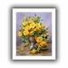 ArtWall Roses in a Silver Vase by Albert Williams Painting Print on Wrapped Canvas Metal in Brown/Yellow | 48 H x 40 W x 0.1 D in | Wayfair