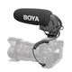 BOYA BY-BM3030 On-camera Shotgun Condenser Microphone Mic Supercardioid Intergrated Shock Mount 3.5mm Plug with Windscreens Carry Pouch for DSLR Cameras Camcorders Audio Recorders